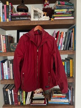 Abercrombie & Fitch Women's Burgundy Zip-Up Utility Jacket